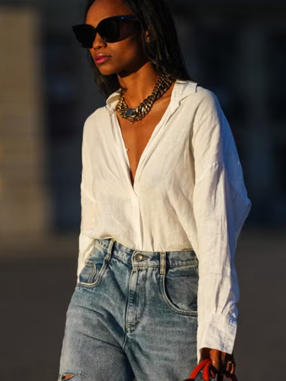 Saks Fifth Avenue 100% Linen Button Front Shirt